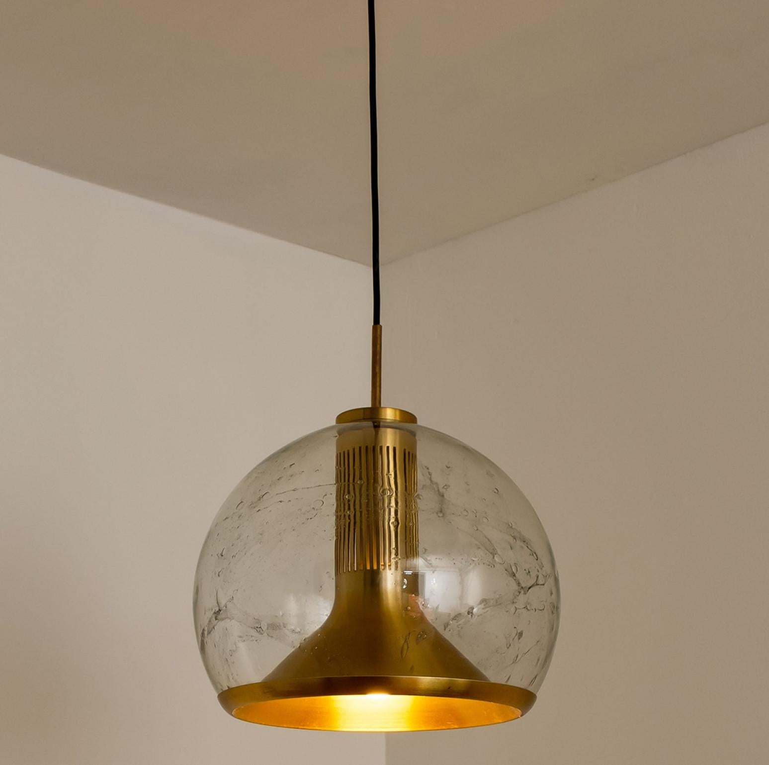 Lampe pédalant en verre doré soufflé à la main par Doria, Allemagne, 1970 en vente 3