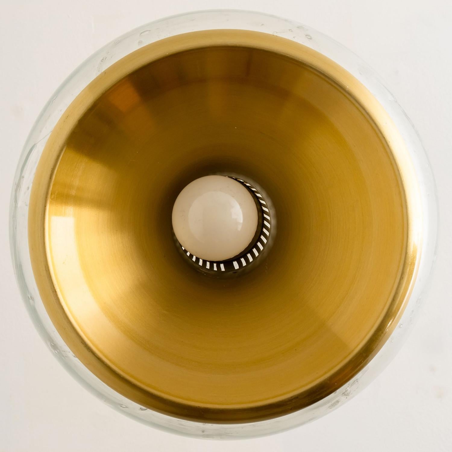 Lampe pédalant en verre doré soufflé à la main par Doria, Allemagne, 1970 en vente 4