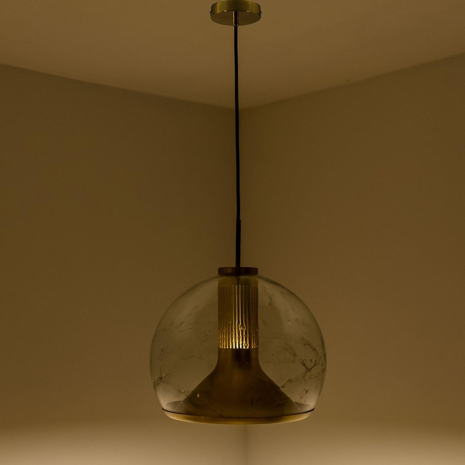 Lampe pédalant en verre doré soufflé à la main par Doria, Allemagne, 1970 en vente 7