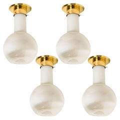 Several Handblown Ceiling Lamps from Harrachov, 1970s