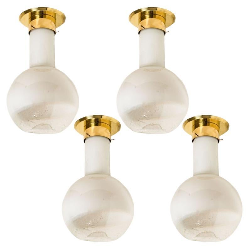 Several Handblown Ceiling Lamps from Harrachov, 1970s For Sale
