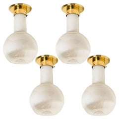 Several Handblown Ceiling Lamps from Harrachov, 1970s