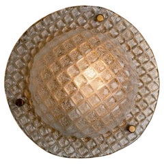 Several Handmade Glass Brass Flush Mount or Wall Light by Hillebrands, 1970s