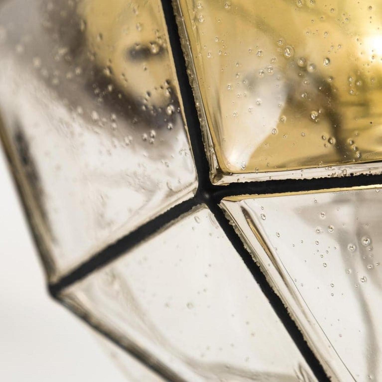 Varios empotrables de hierro y cristal transparente de Limburg, dos tamaños, 1970 Otro en venta