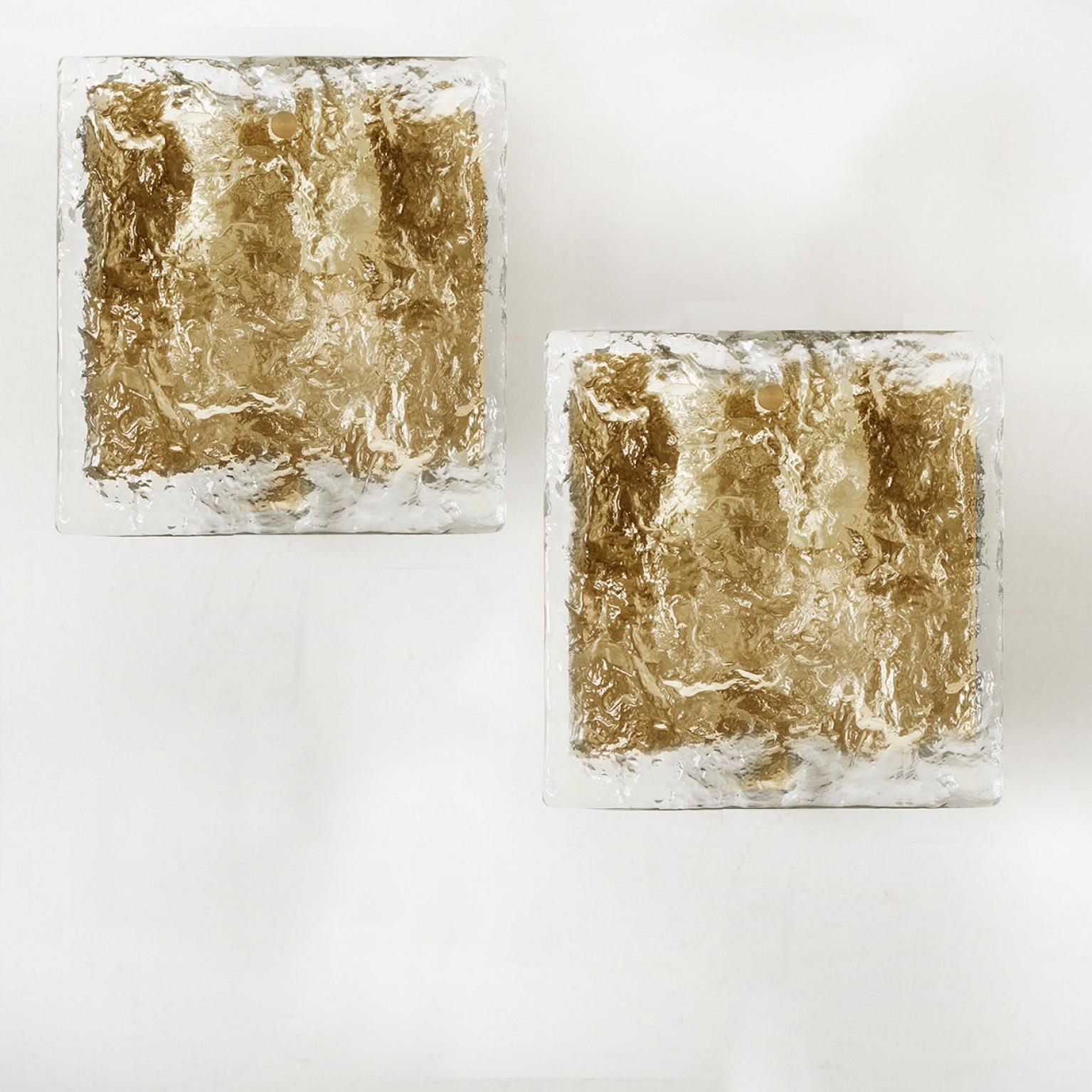 Mid-20th Century Several J. T. Kalmar Wall Lamps, Model Karlstein, Vienna, circa 1960 For Sale
