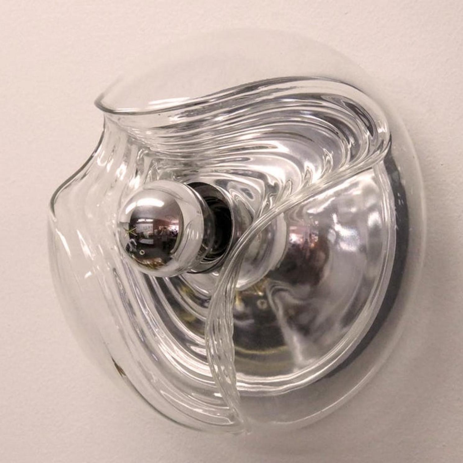 Mehrere Koch & Lowy Wandleuchter oder Lights aus Klarglas von Peill Putzler im Angebot 7