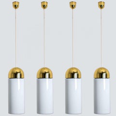 Several Large Brass Cylinder Chandeliers, Limburg, 1970s