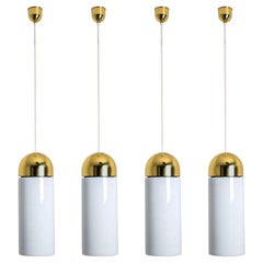 Several Large Brass Cylinder Chandeliers, Limburg, 1970s