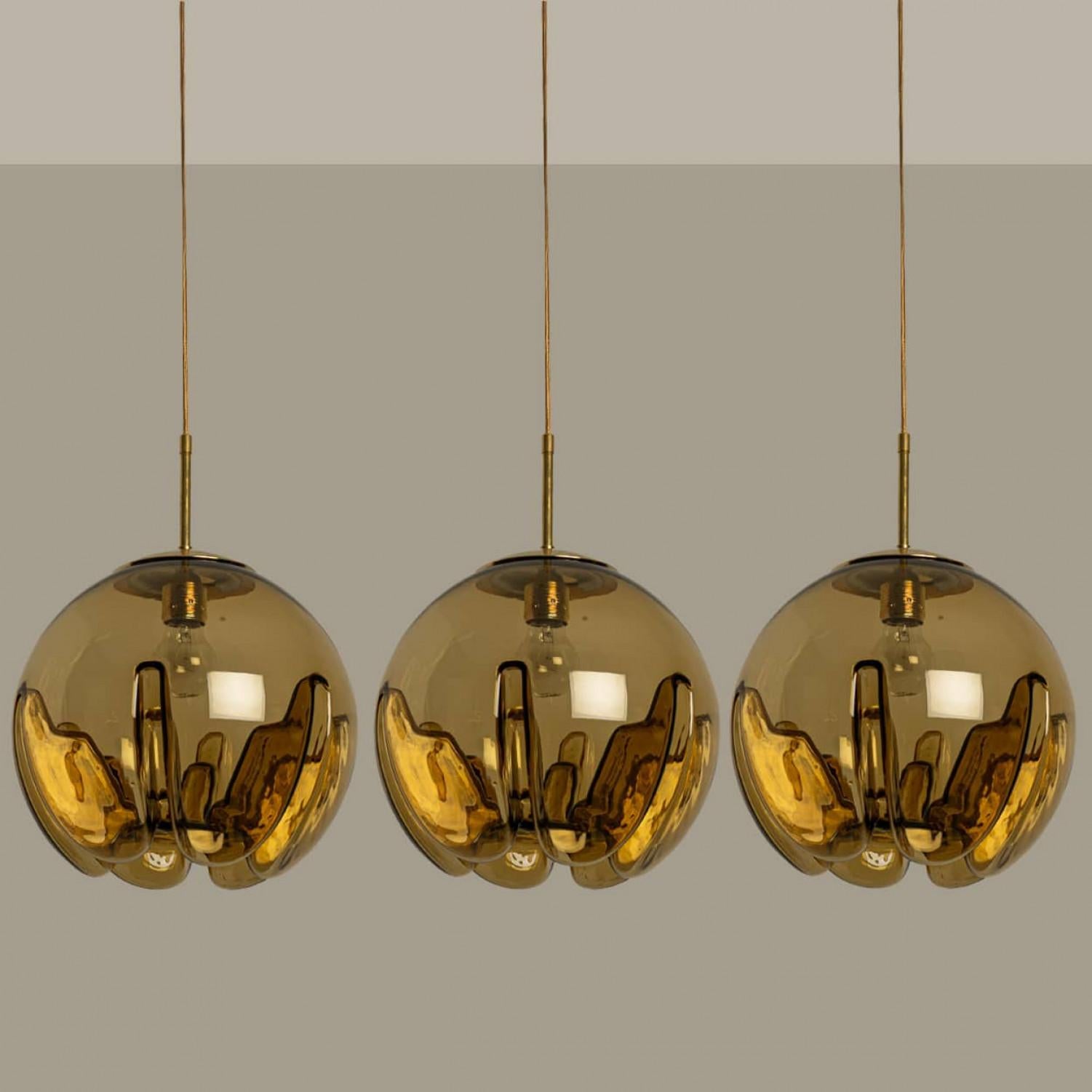 Diversi pendenti a forma di ciotola in vetro di Mazzega, Italia 1970 in vendita 4