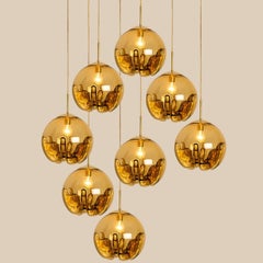 Several Mazzega Glass Bowl Pendants, Italy 1970