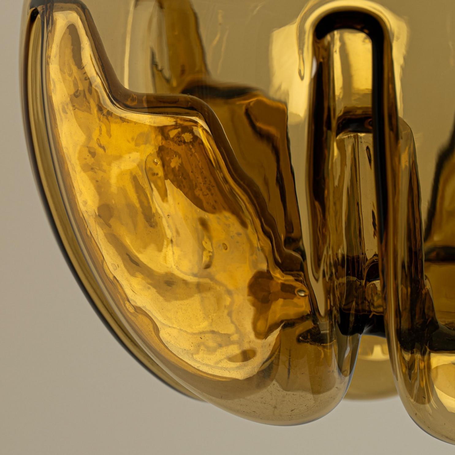 Italian Several Mazzega Glass Bowl Pendants, Italy 1970 For Sale