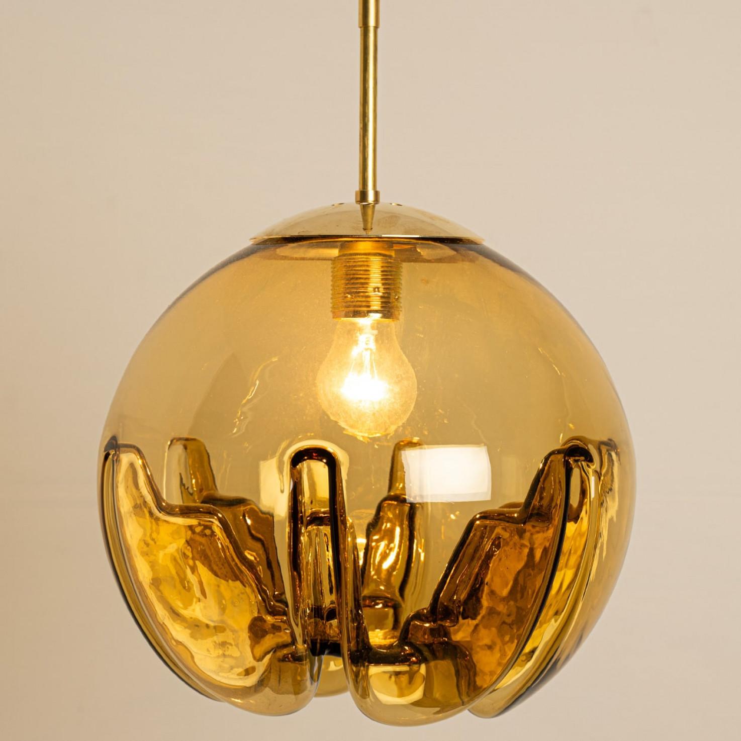 20th Century Several Mazzega Glass Bowl Pendants, Italy 1970 For Sale