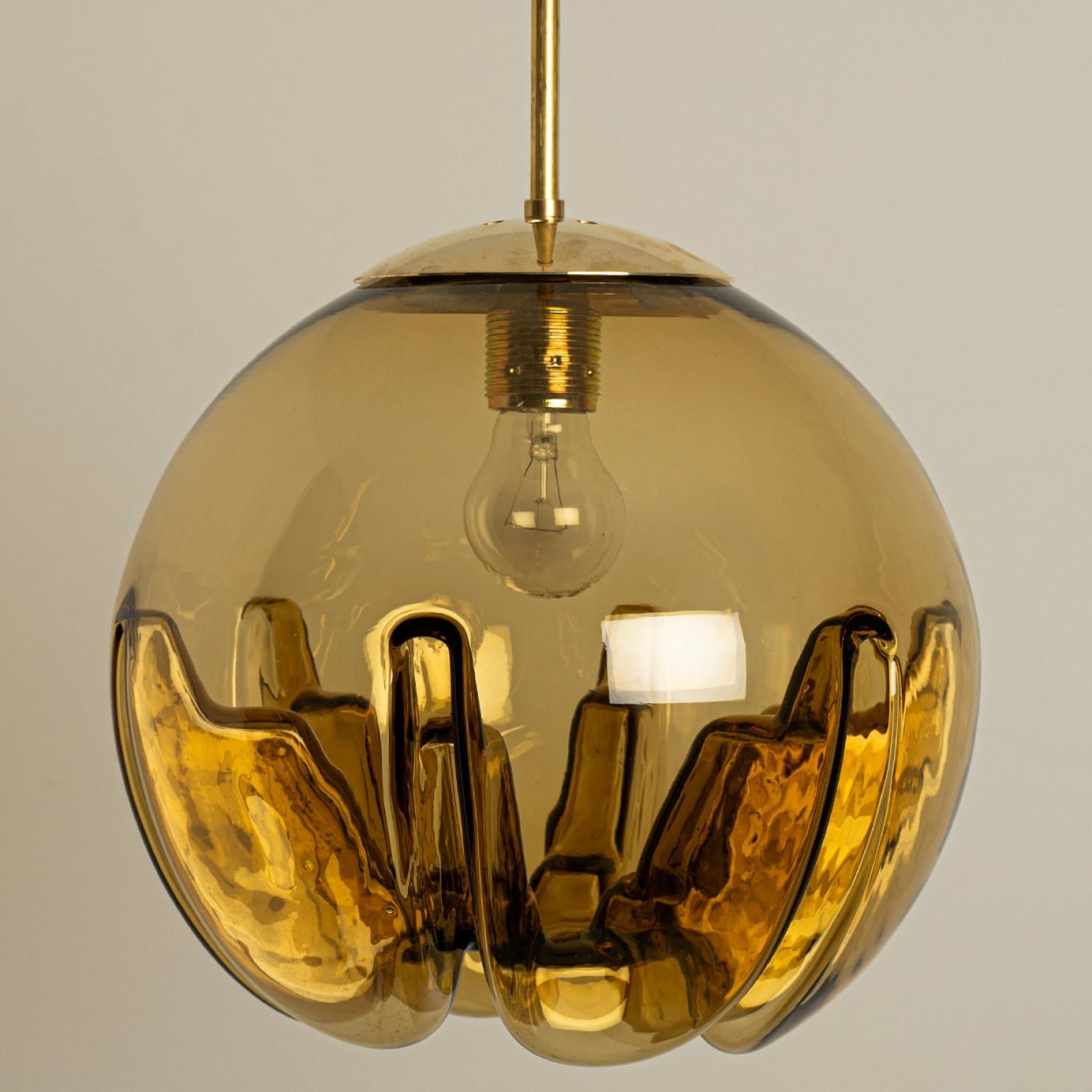 Art Glass Several Mazzega Glass Bowl Pendants, Italy 1970 For Sale