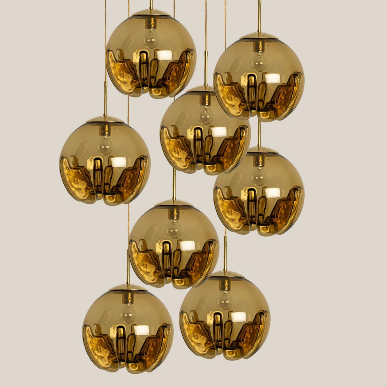 Diversi pendenti a forma di ciotola in vetro di Mazzega, Italia 1970 in vendita 1