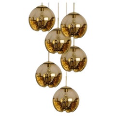 Several Mazzega Glass Bowl Pendants, Italy 1970