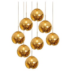 Several Mazzega Glass Bowl Pendants, Italy 1970