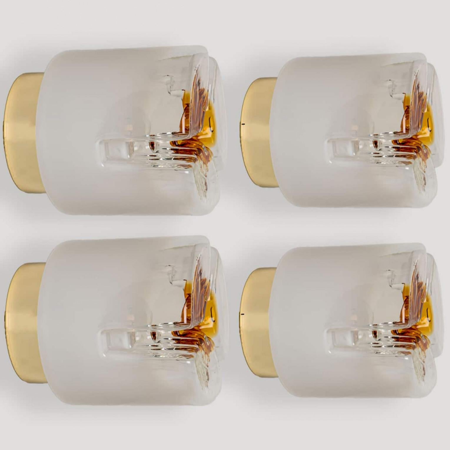 Several Mazzega Murano Glass Abstract Flush Mounts, Italy, 1970 en vente 2