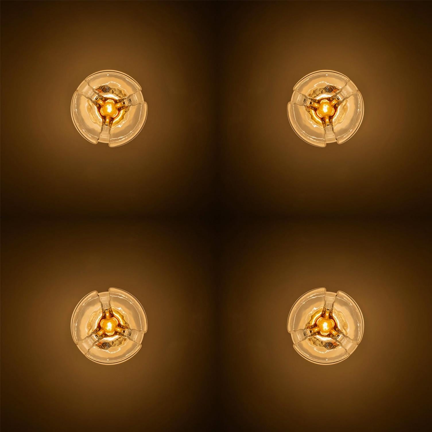 Varios empotrables abstractos de cristal de Murano Mazzega, Italia, 1970 en venta 4