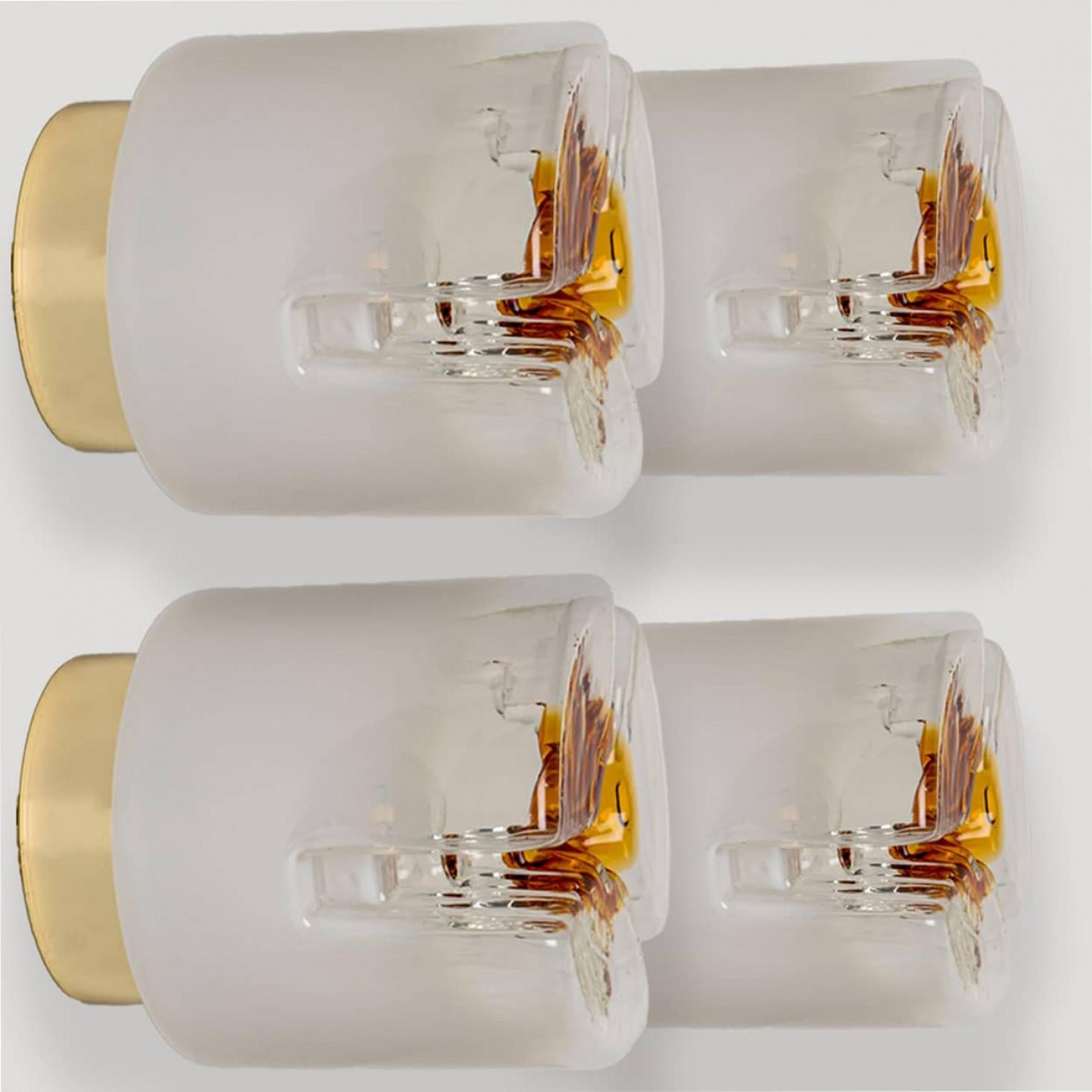 Several Mazzega Murano Glass Abstract Flush Mounts, Italy, 1970 en vente 4