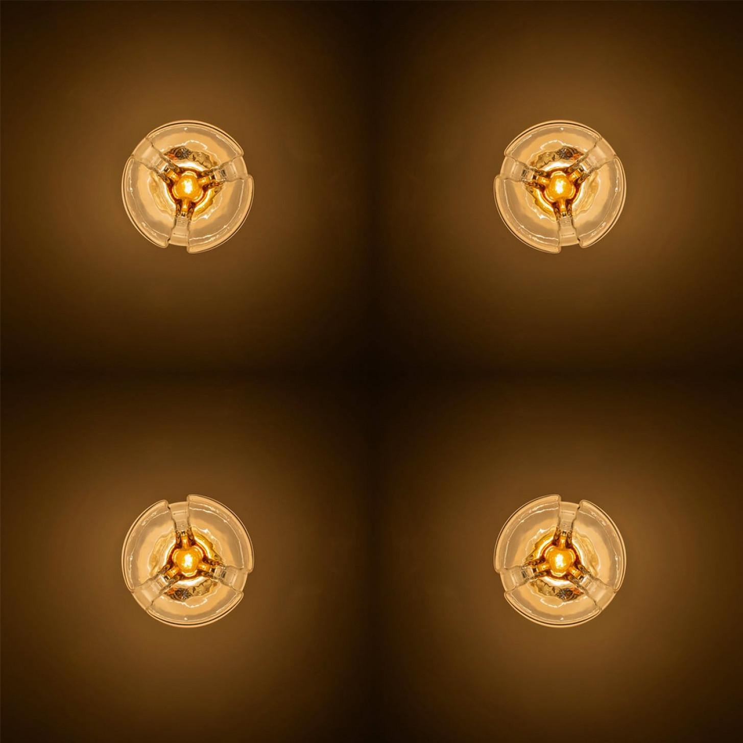 Varios empotrables abstractos de cristal de Murano Mazzega, Italia, 1970 en venta 6