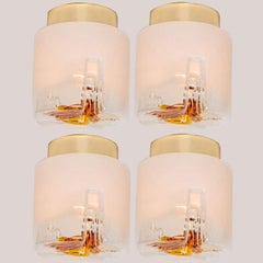 Plusieurs affleurants abstraits en verre Murano, Italie, 1970