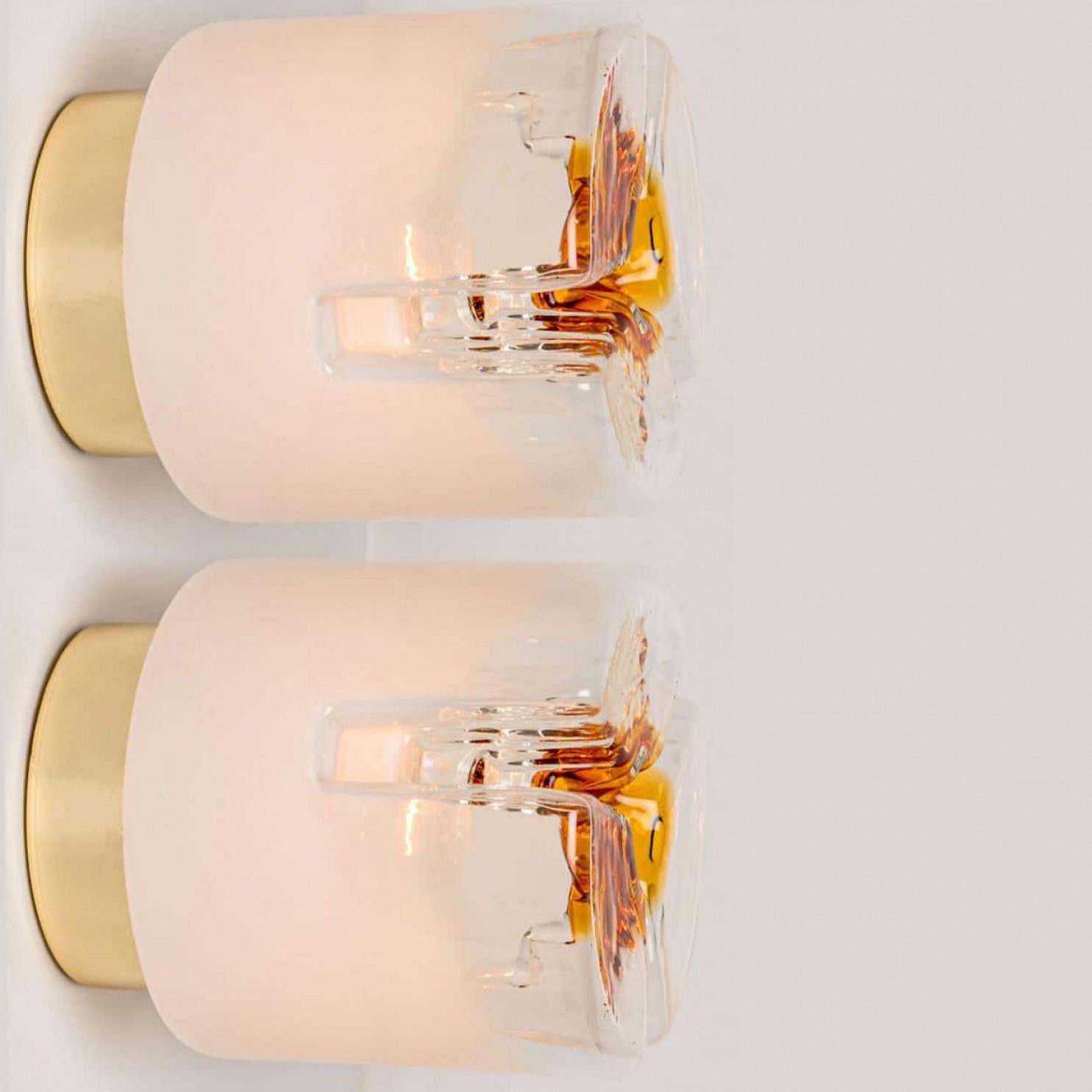 Varios empotrables abstractos de cristal de Murano Mazzega, Italia, 1970 Austríaco en venta