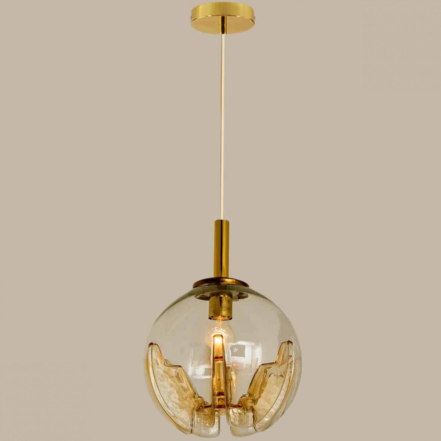 Several Mixed Colored Glass Pendant Lights, Germany, 1960s im Angebot 6