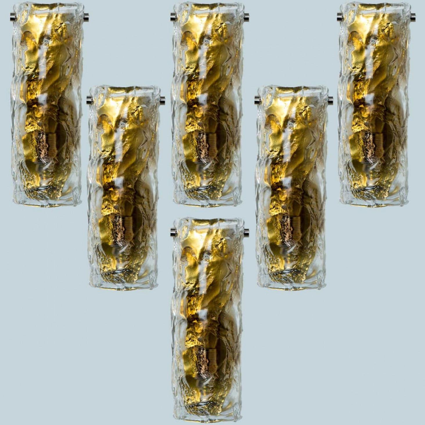 Several Murano Glass Halfround Wall Lights, Italy 1970s For Sale 1