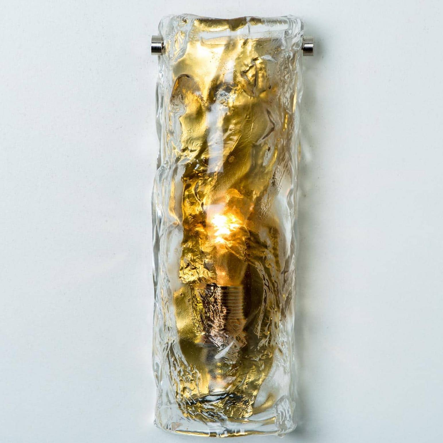 Several Murano Glass Halfround Wall Lights, Italy 1970s For Sale 2