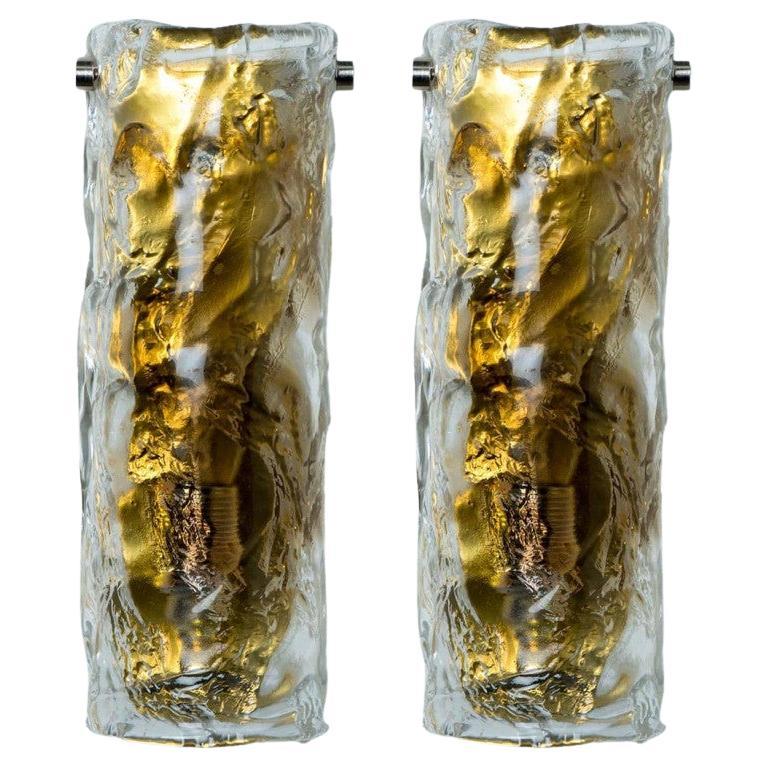 Several Murano Glass Halfround Wall Lights, Italy 1970s