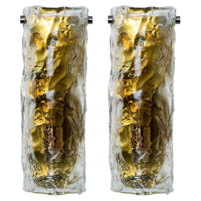 Varios apliques de cristal de Murano, Italia Años 70