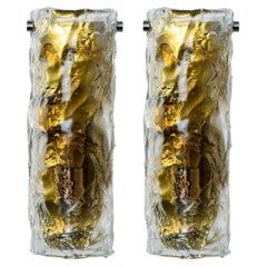Several Murano Glass Halfround Wall Lights, Italy 1970s