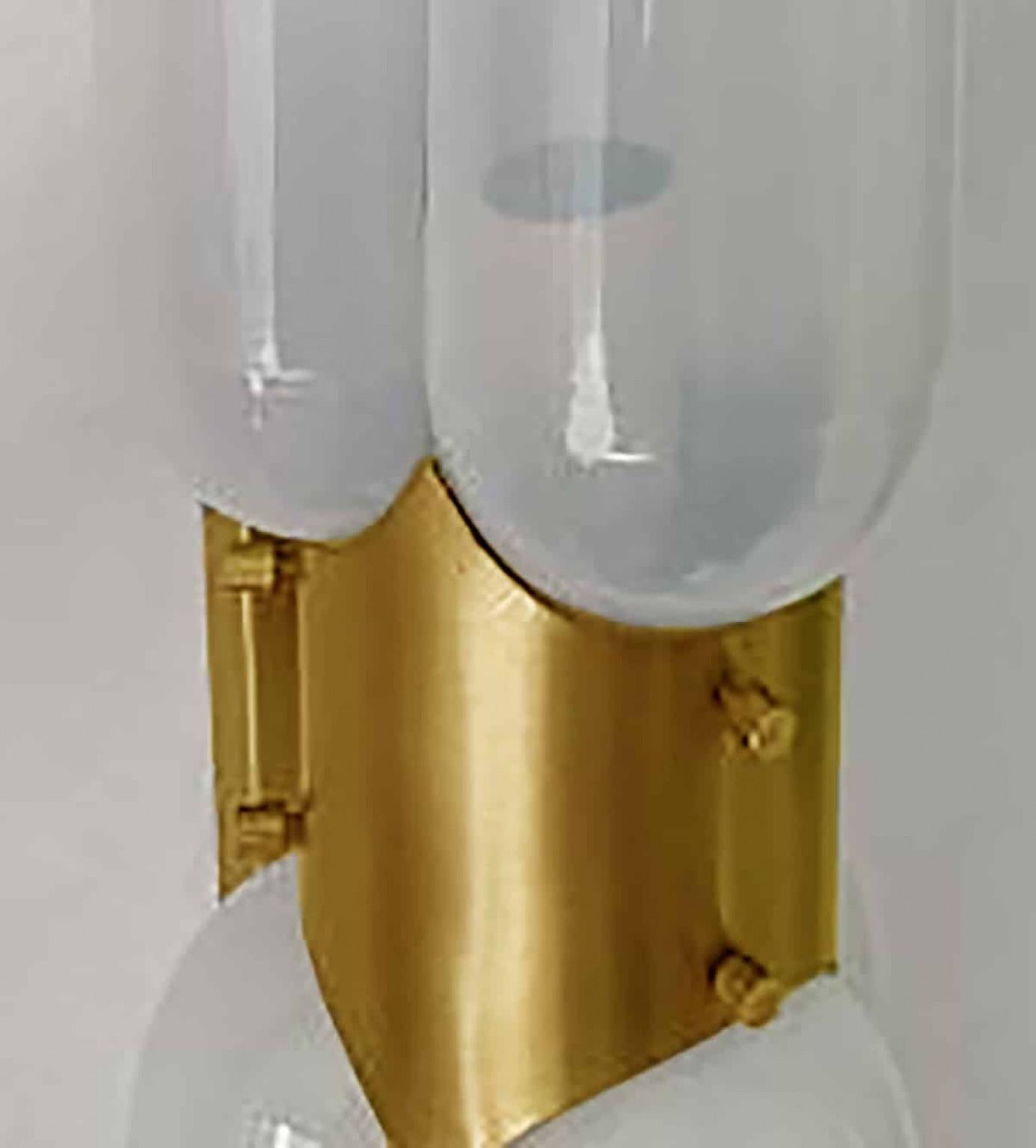 Mehrere Nason für Mazzega Torpedo Murano Glas und Messing Details, 1960 im Angebot 2