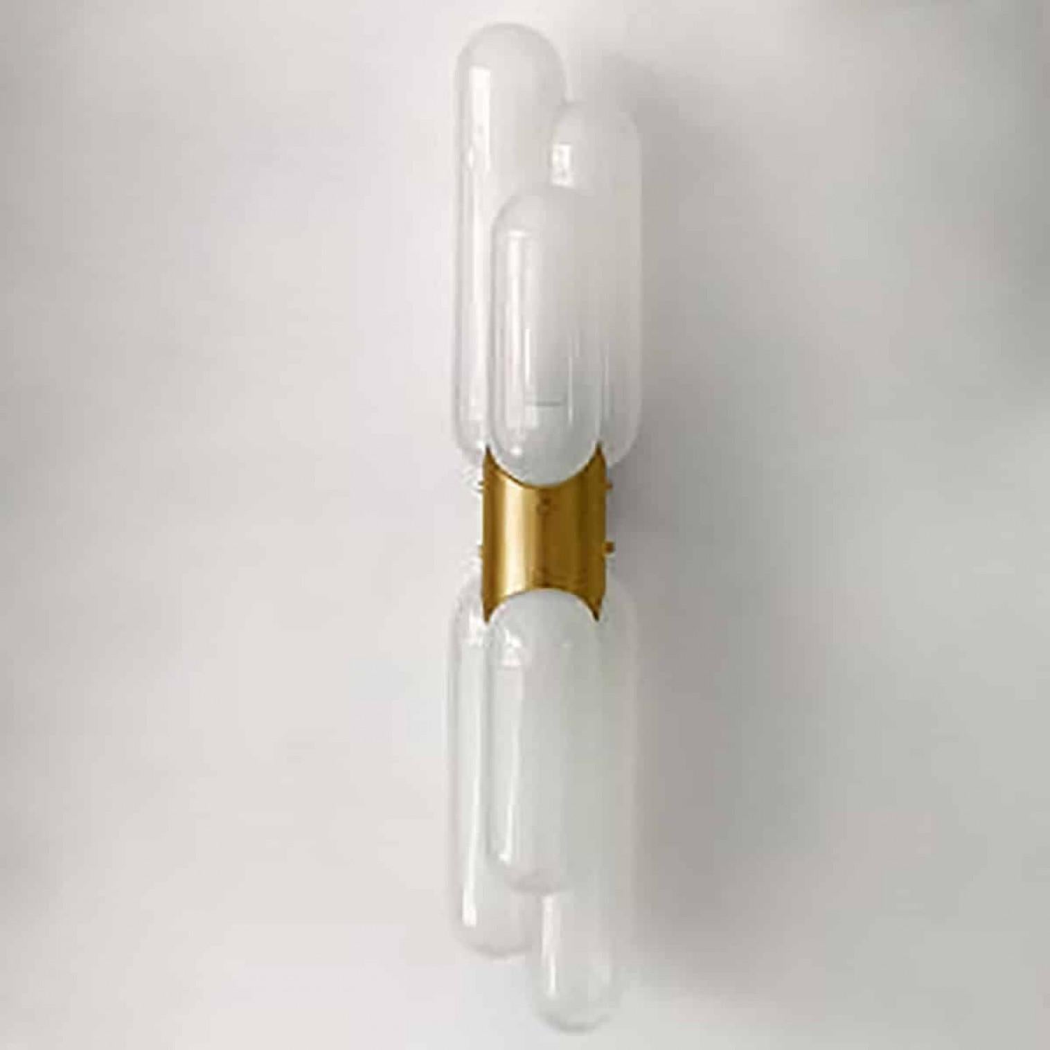 Mehrere Nason für Mazzega Torpedo Murano Glas und Messing Details, 1960 im Angebot 3