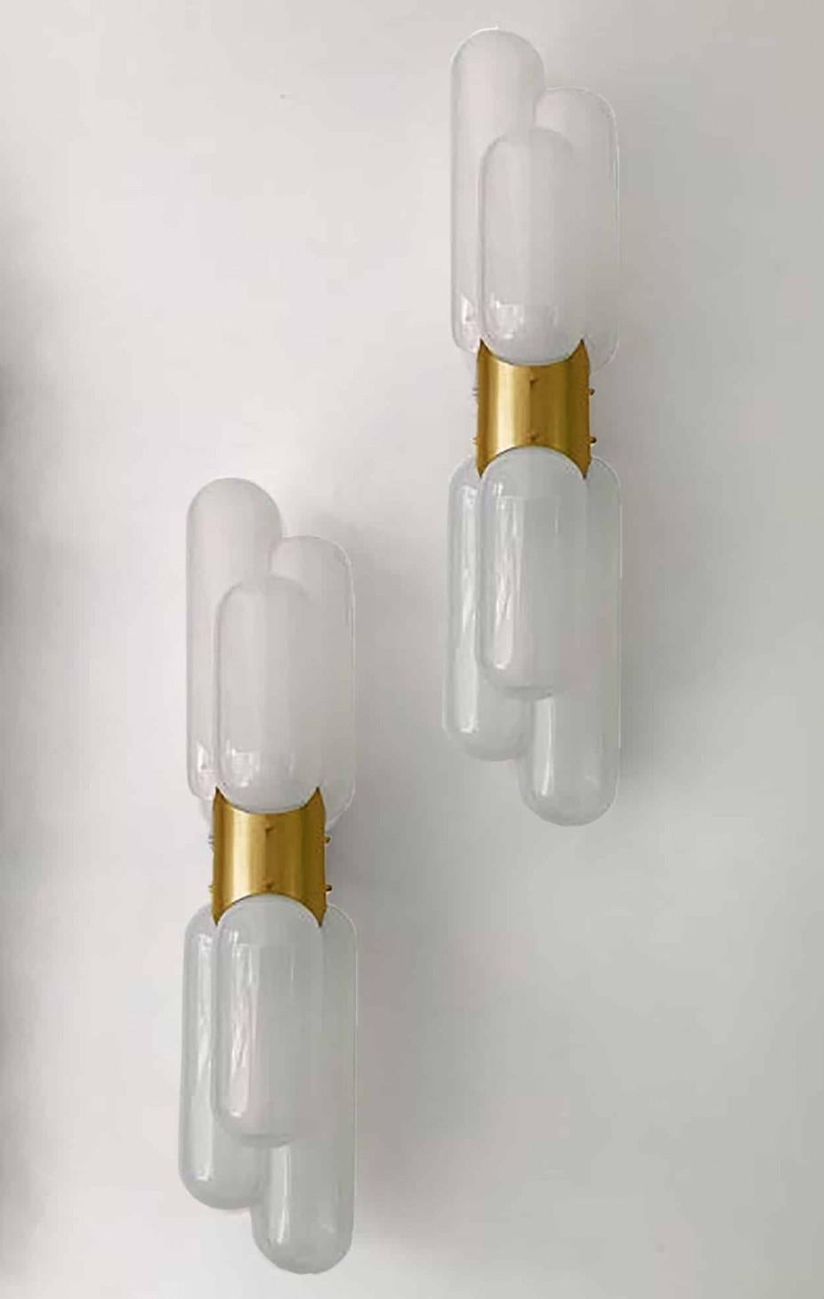 Mehrere Nason für Mazzega Torpedo Murano Glas und Messing Details, 1960 im Angebot 8