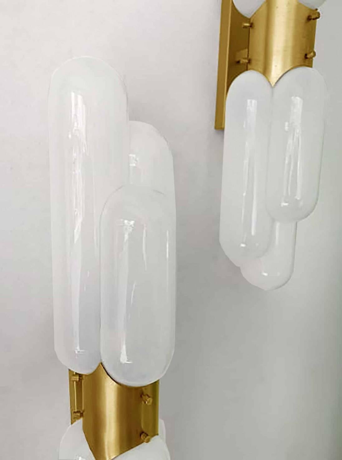 Mehrere Nason für Mazzega Torpedo Murano Glas und Messing Details, 1960 im Angebot 10