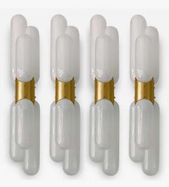 Several Nason for Mazzega Torpedo Murano Glass and Brass Details, 1960