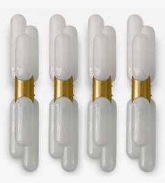 Several Nason for Mazzega Torpedo Murano Glass and Brass Details, 1960
