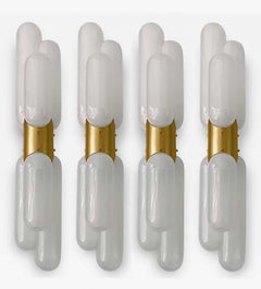 Plusieurs détails en verre de Murano et en laiton de Nason pour Mazzega Torpedo, 1960