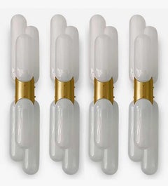 Several Nason for Mazzega Torpedo Murano Glass and Brass Details, 1960