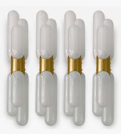 Plusieurs détails en verre de Murano et en laiton de Nason pour Mazzega Torpedo, 1960