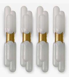 Several Nason for Mazzega Torpedo Murano Glass and Brass Details, 1960