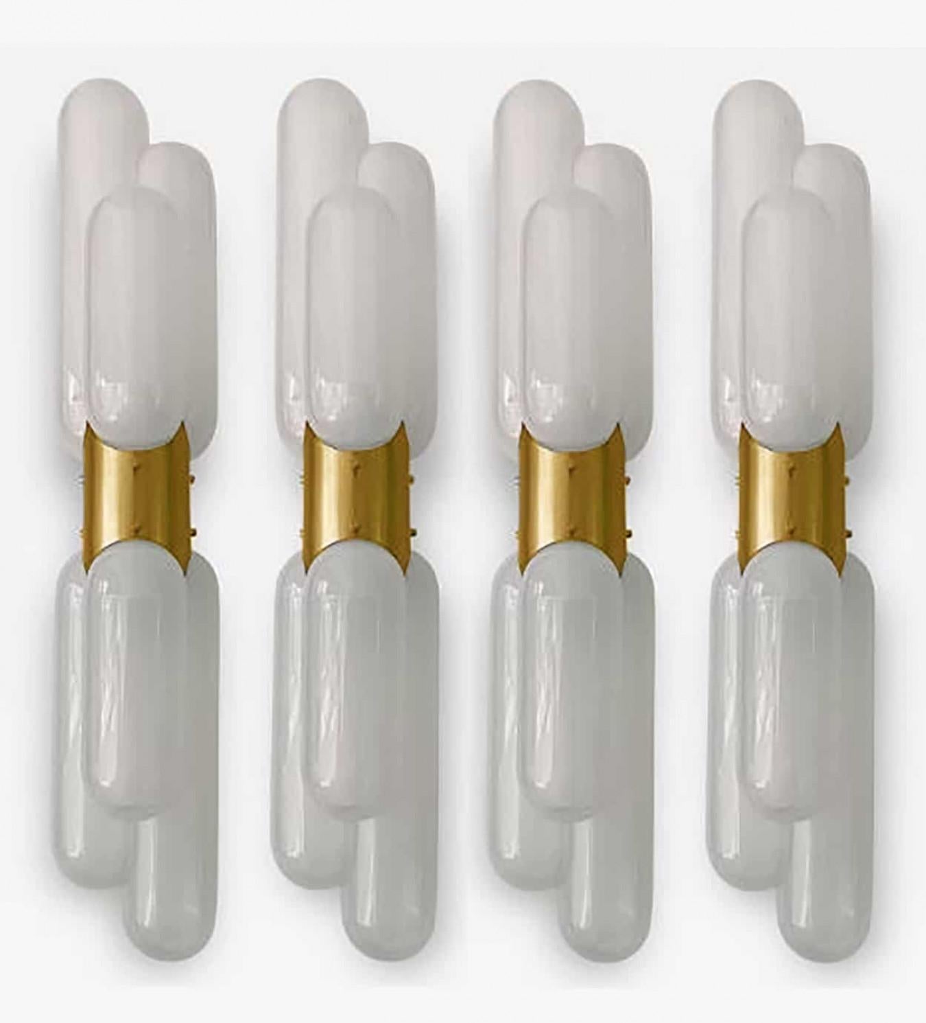 Mehrere Nason für Mazzega Torpedo Murano Glas und Messing Details, 1960 (Sonstiges) im Angebot