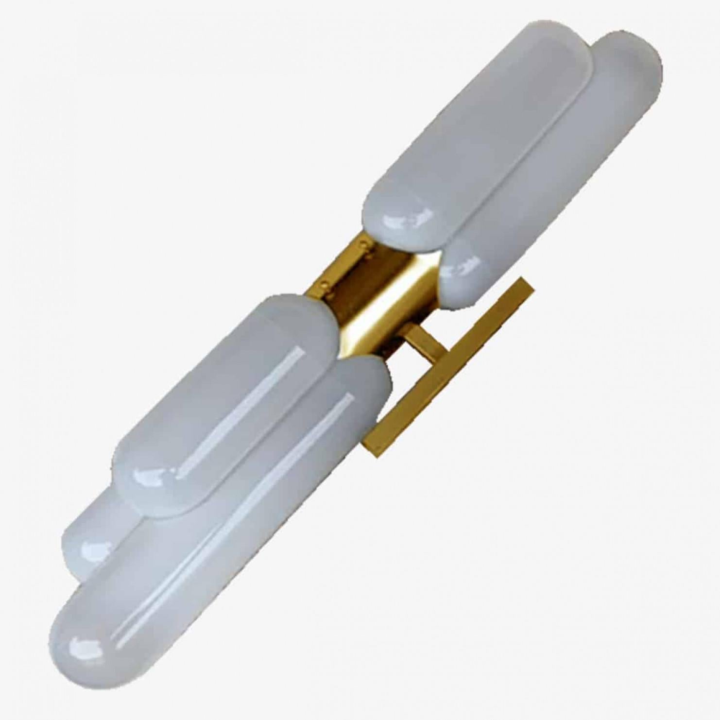 Mehrere Nason für Mazzega Torpedo Murano Glas und Messing Details, 1960 (Metall) im Angebot
