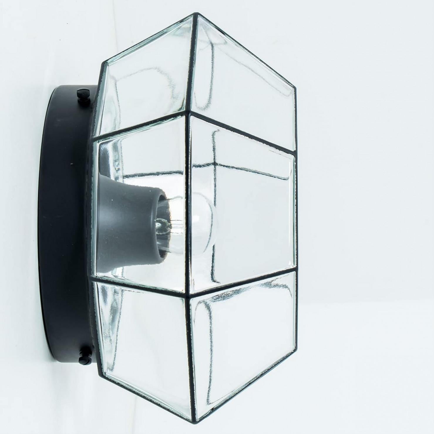 Several Octagonal Flush Mounts, Glashütte Limburg, Germany 1960s For Sale 9