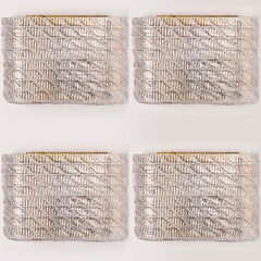 Several Organic Ribbed Glass Wall Lights, Italy