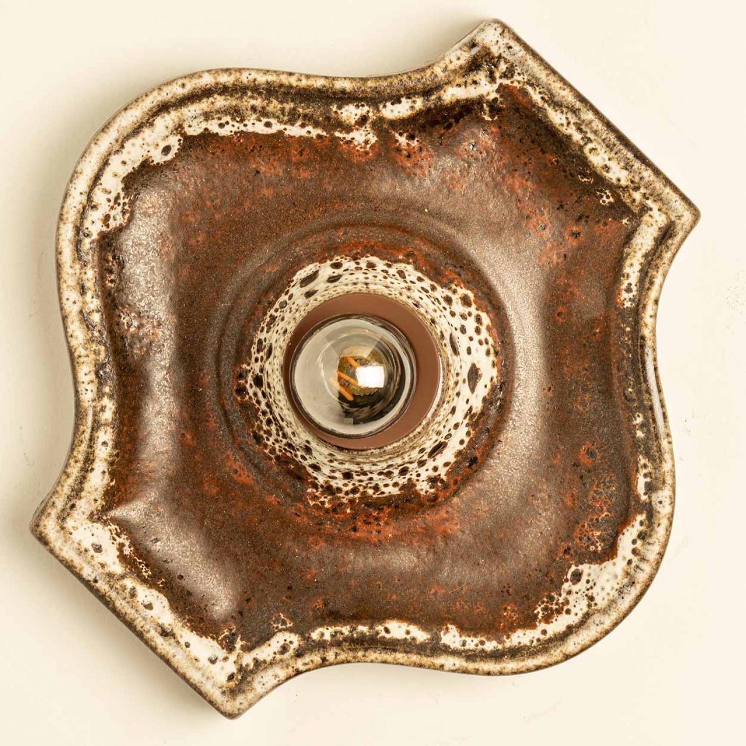 Several Oval Ceramic Wall Lights, 1970 For Sale 7