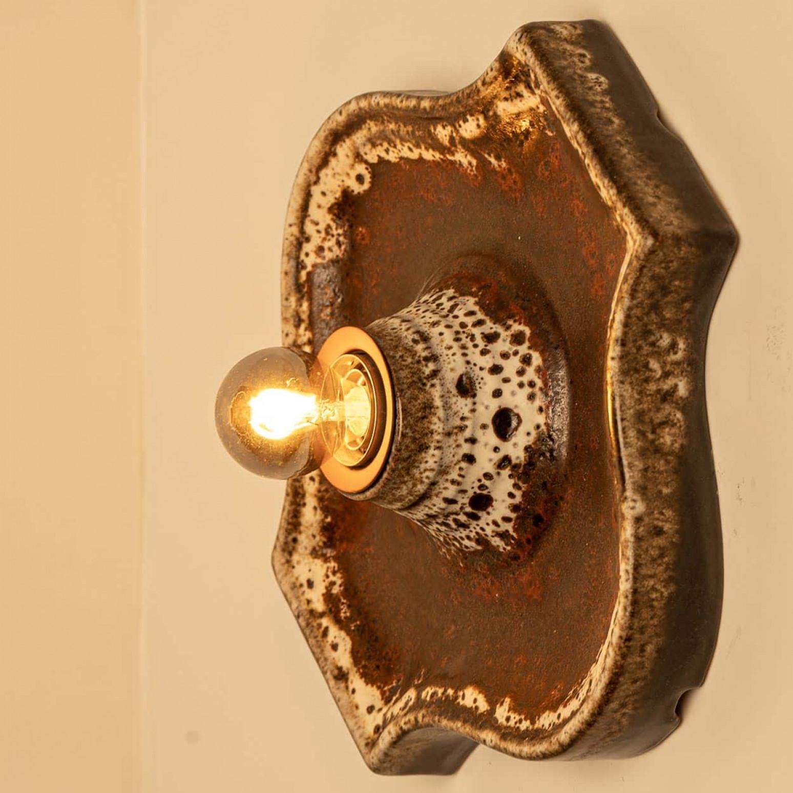 Several Oval Ceramic Wall Lights, 1970 For Sale 8