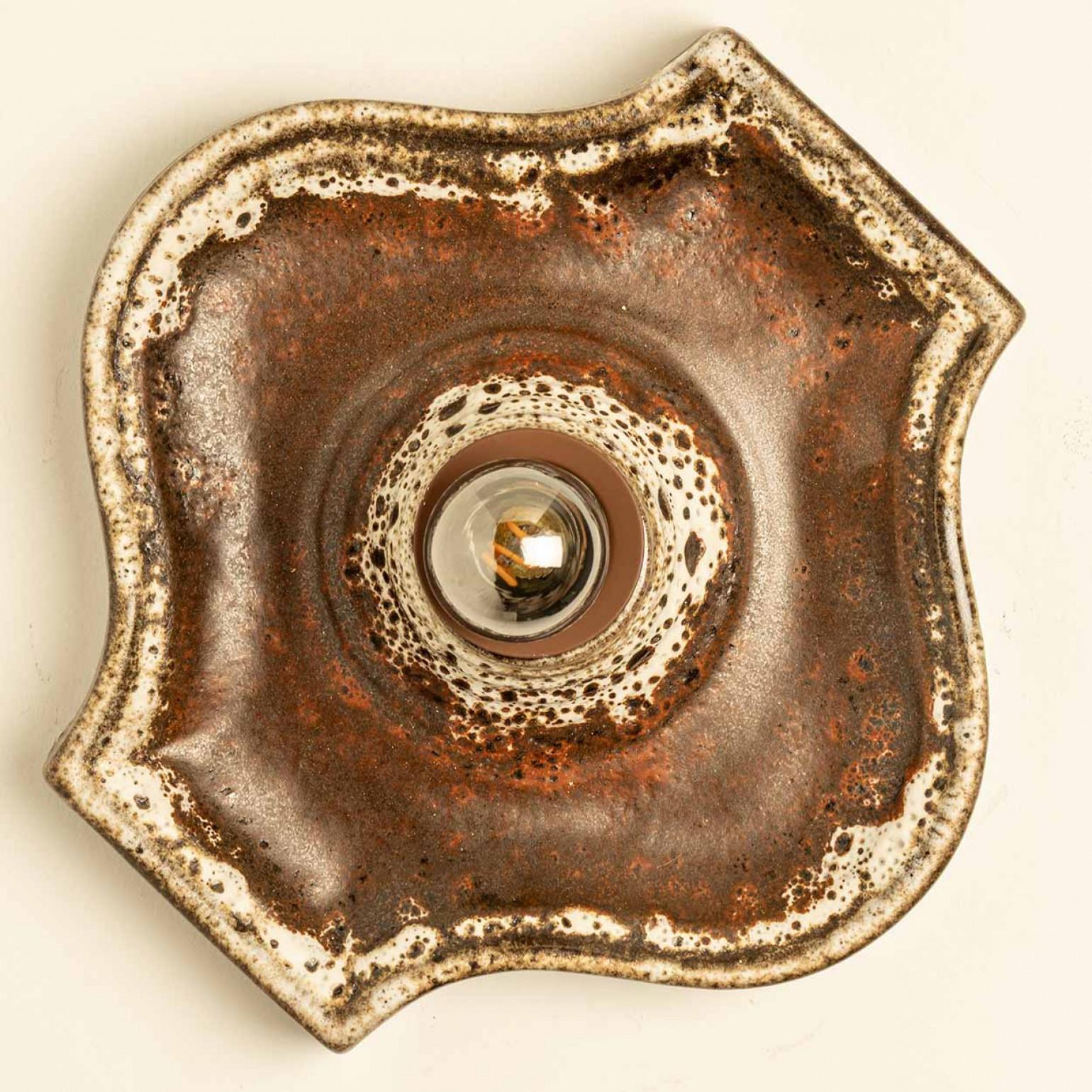 Several Oval Ceramic Wall Lights, 1970 For Sale 9