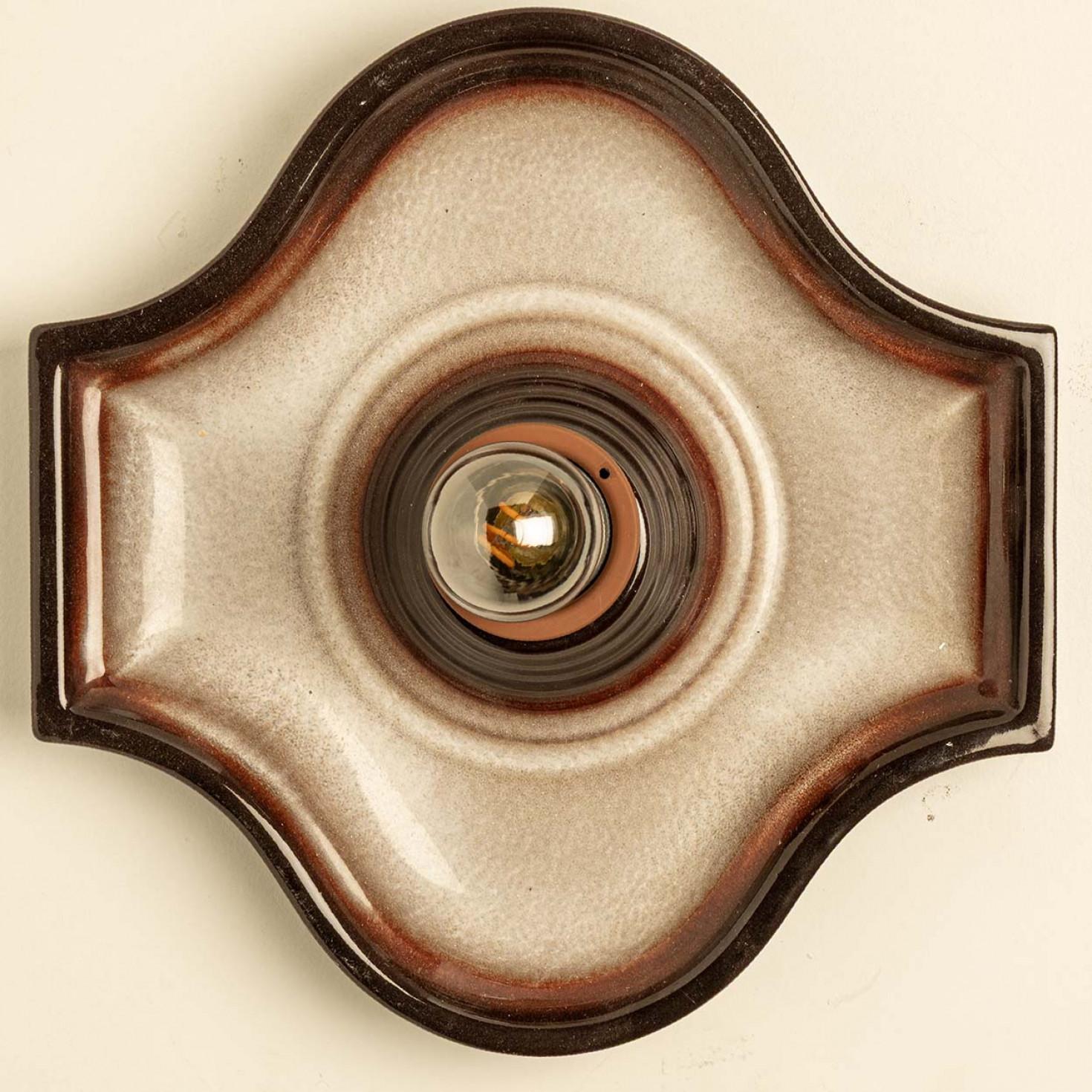 Several Oval Ceramic Wall Lights, 1970 For Sale 10